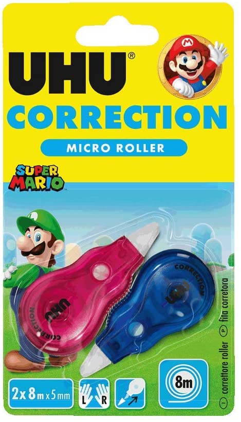 UHU Tape Corrector Micro 2x8m, multicoloured, 2 count (Pack of 1)