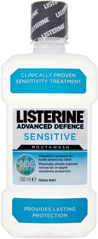 Listerine Advanced Enamel & Sensitivity Protection Mouthwash, Fresh Mint (500ml)