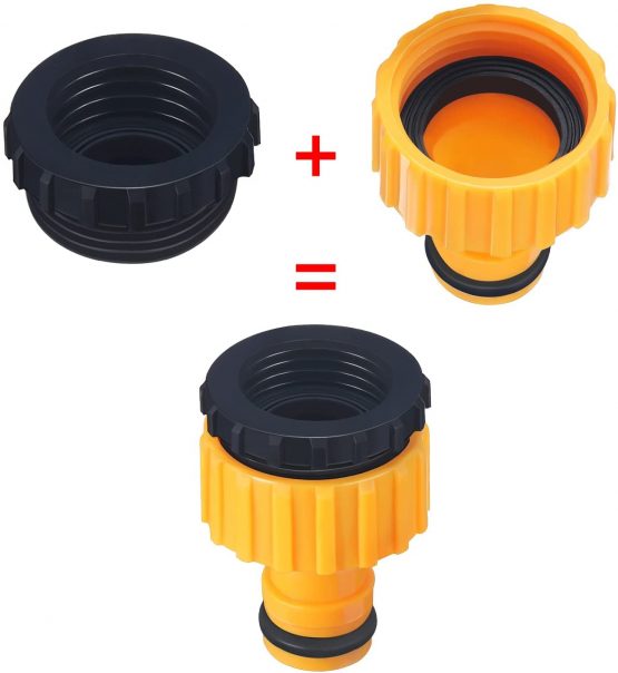 4 Pack Plastic Garden Hose Tap Connector, 1/2 Inch and 3/4 Inch Size 2-in-1 - Image 4