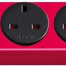Brennenstuhl hugo! extension socket 4-way rubin red 2m 05VV-F3G1,25 *GB*