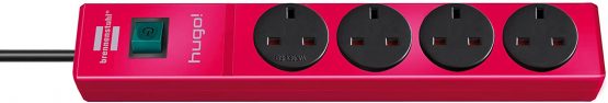 Brennenstuhl hugo! extension socket 4-way rubin red 2m 05VV-F3G1,25 *GB*