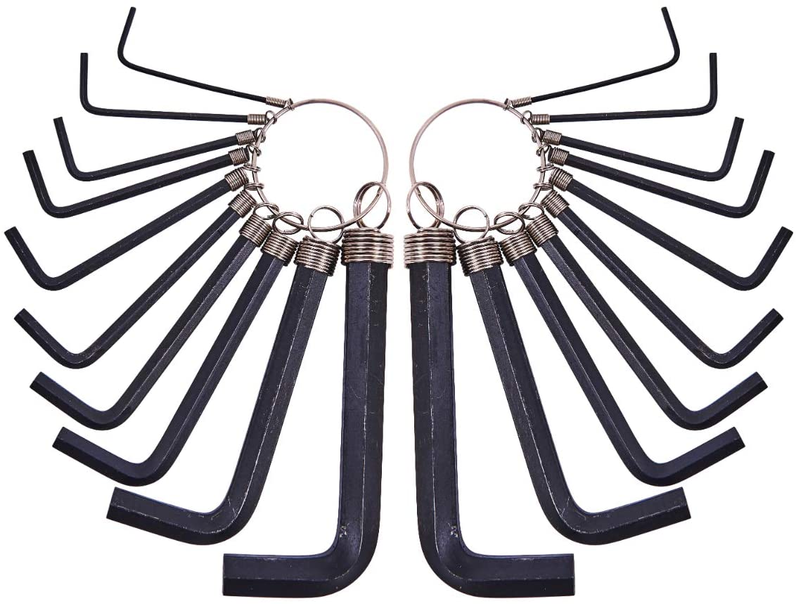 Amtech I8820 20 Piece hex Key Set and Keyring, Black