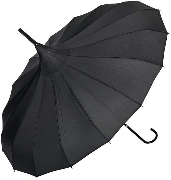 VON LILIENFELD Umbrella Women Bridal Wedding Parasol Pagoda Fabienne Black