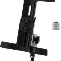 TIGER IMCA2-AD | Tablet iPad Holder Mount for Microphone Stand | with Thread Adaptor | Black