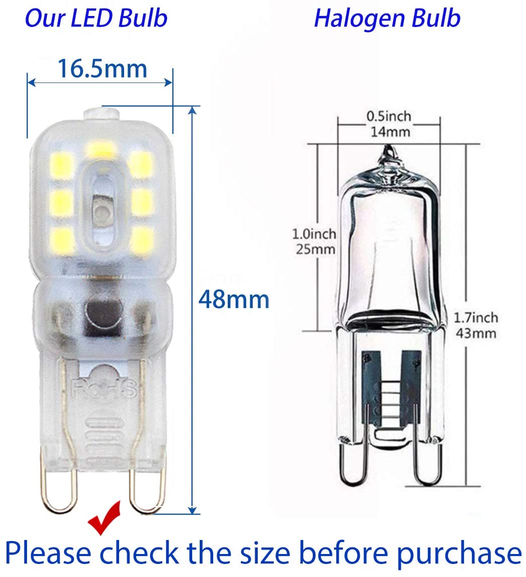 WOWLED G9 LED Light Bulb, 3W (30W Equivalent), Non-Dimmable, Cool White, Pack of 10, 220 Lumen, 6000 Kelvin, 220-240V - Image 2