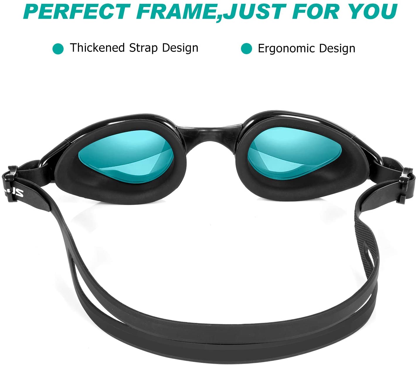 TOPLUS Swimming Goggles, No Leaking Anti Fog UV Protection Swim Goggles Soft Silicone Nose Bridge for Men Women, Junior - Image 3