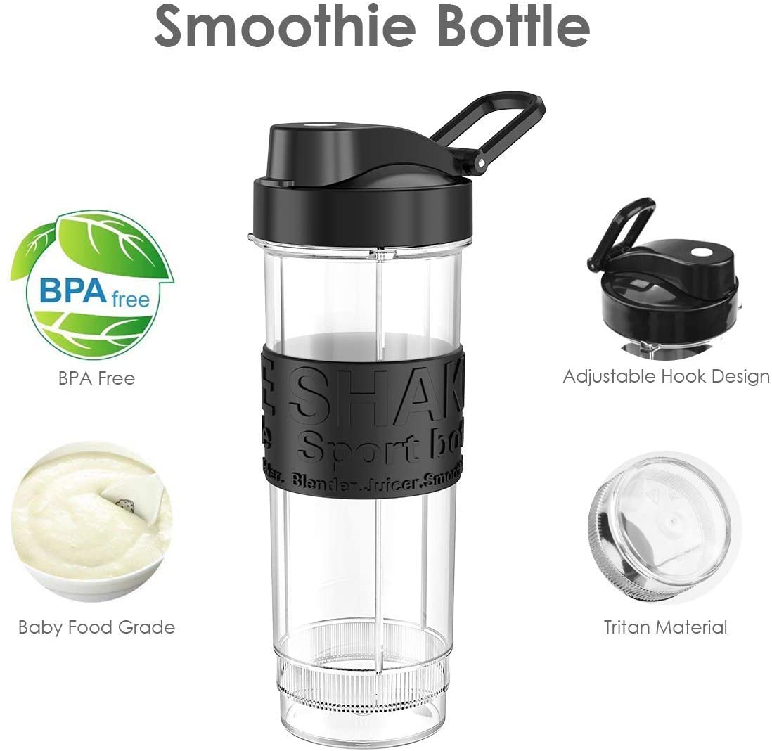 ROVLAK Smoothie Bottle 570ml Water Bottle BPA-Free Tritan Sport Drink Bottle for Gym/Hiking/Camping/Travel Bottle - Image 2