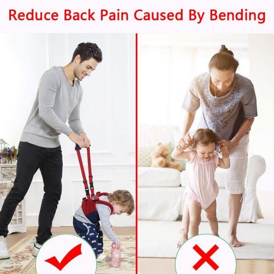 Felly Baby Walking Harness Handheld Baby Walker, Safe Stand Hand Held Toddler Leash Assistant Walking Helper, Breathable Safety Walking Harness Walking Belt for Toddler Infant, Adjustable (Blue) - Image 3