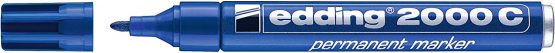 edding 2000 C Permanent Marker - Black, Red, Blue - 3 Marker Pens - Round Tip 1.5-3 mm - Quick-Drying Permanent Markers - Waterproof, Smudge-Proof - for Cardboard, Plastic, Wood, Metal, Fabric - Image 3