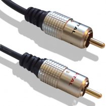 Cable Mountain 3m Gold Plated 2x Phono to 2x Phono RCA Cable