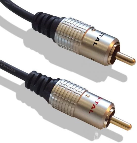 Cable Mountain 3m Gold Plated 2x Phono to 2x Phono RCA Cable