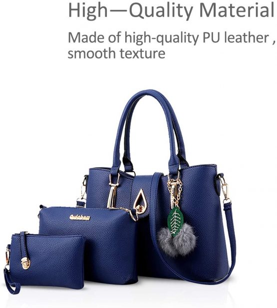 NICOLE&DORIS Fashion 3 PCS Bag Handbag Shoulder Women Bag Crossbody Totes Messenger Soft PU Leather - Image 3