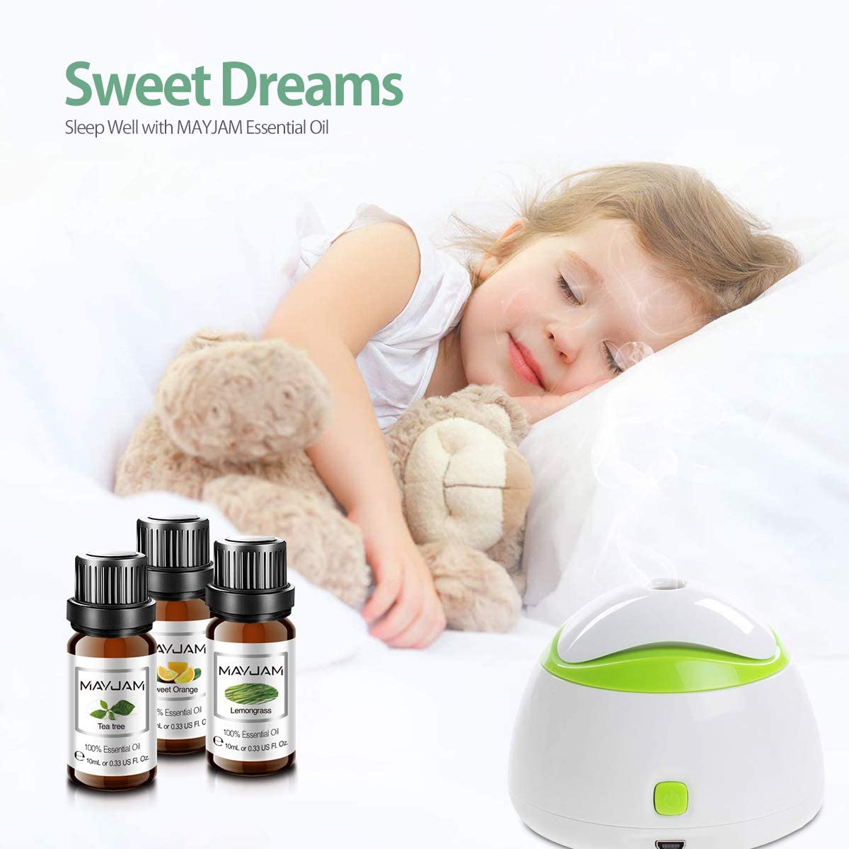 MAYJAM Essential Oils Gift Set, Pure Essential Oil Set for Diffuser for Home Aromatherapy, Humidifier, DIY, Eucalyptus - Image 3