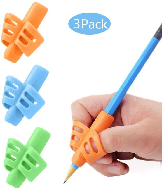 AISONBOO Pencil Grips for Kids Handwriting, Pen Grippers for Boys Girls, Preschool Writing Training Aid Grip, Toddler Beginners Kindergarten Writing Finger Grip