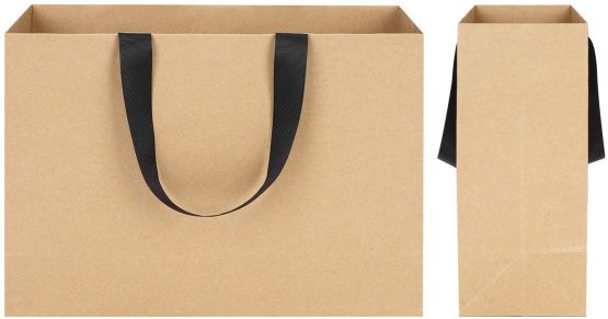 10Pcs Kraft Brown Paper Bags with Wide Handle Paper Party Gift Bags Thicken Paper Carrier Bags Shopping Bag Shopper Bags Paper Gift Present Wrapping Bag Boutique Bag Retail Bag Recycled Reusable - Image 4