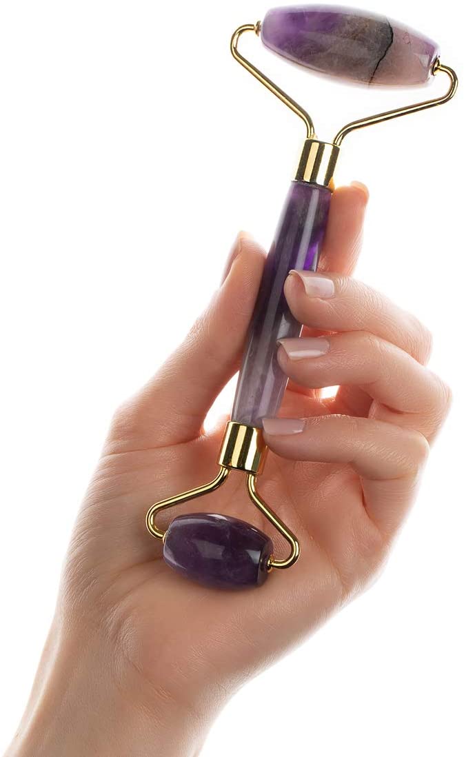 BeautyLab Amethyst Crystal Facial Roller, Purple - Image 2