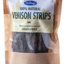 Hollings 100% Natural Venison Strips, 50 g, transparent