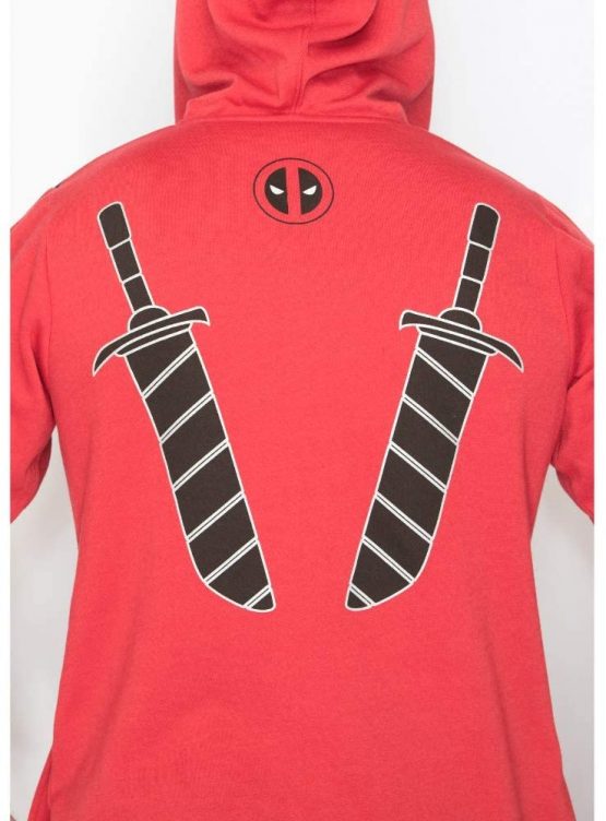 Marvel Deadpool Outfit Mens Jumpsuit, Red-black, Standard - Image 4