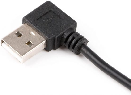 USB to Barrel Cable USB to 5.5mm/2.1mm angled 5V DC Power Cable (Left Angled) - Image 2