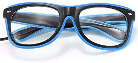 ERGEOB® Light Up El Wire Glasses for Party Bar Club LED Eye Glasses for Dance Festivals