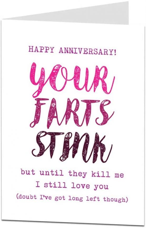 Funny Anniversary Card for Husband Boyfriend Maybe Wife!