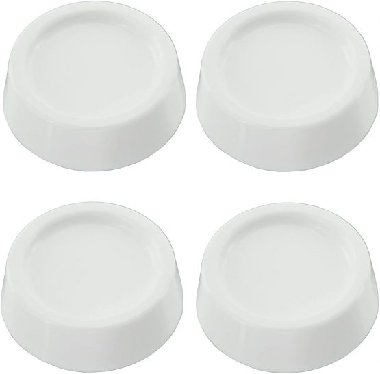 Spares2go Universal Anti Vibration Rubber Feet Pads for all makes of Washing Machine (Pack of 4, Non Slip, White, 64mm x 57mm x 45mm)