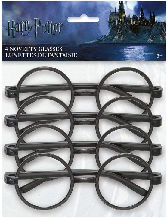 Unique Party 59071 Warner Bros Harry Potter Plastic Glasses Favor | Lenseless | Black | 4 Pcs - Image 2