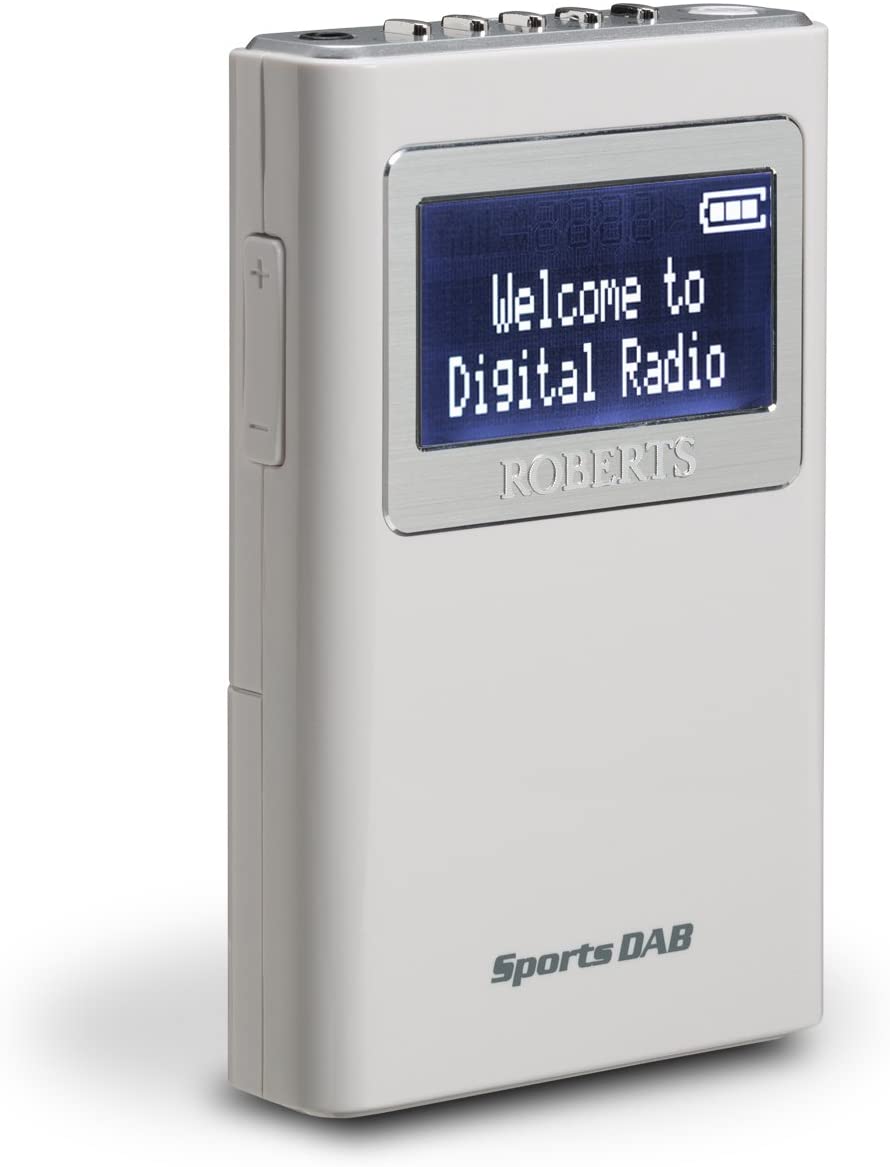 Roberts Sports DAB 5 DAB/FM Portable Pocket Radio, white, W x 63.2mm H x 101mm x D 19.9 mm Weight 0.06kg - Image 2