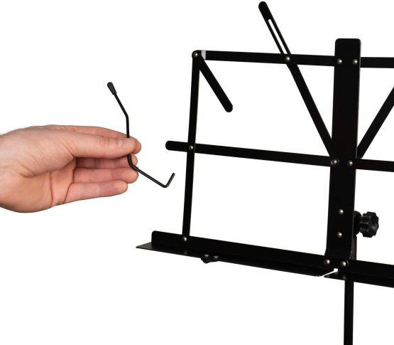 CASCHA Music Stand with carrying bag, sheet music holder, foldable metal, collapsible, height adjustable, black, HH 2067 - Image 4