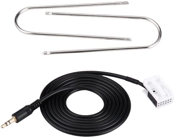 Car Audio AUX Cable, Car Audio AUX Cable Auxiliary Cable 149cm 3.5mm Jack Plug with Radio Removal Tools for Peugeo t 307 308 407 C2 C5 Citroe n RD4