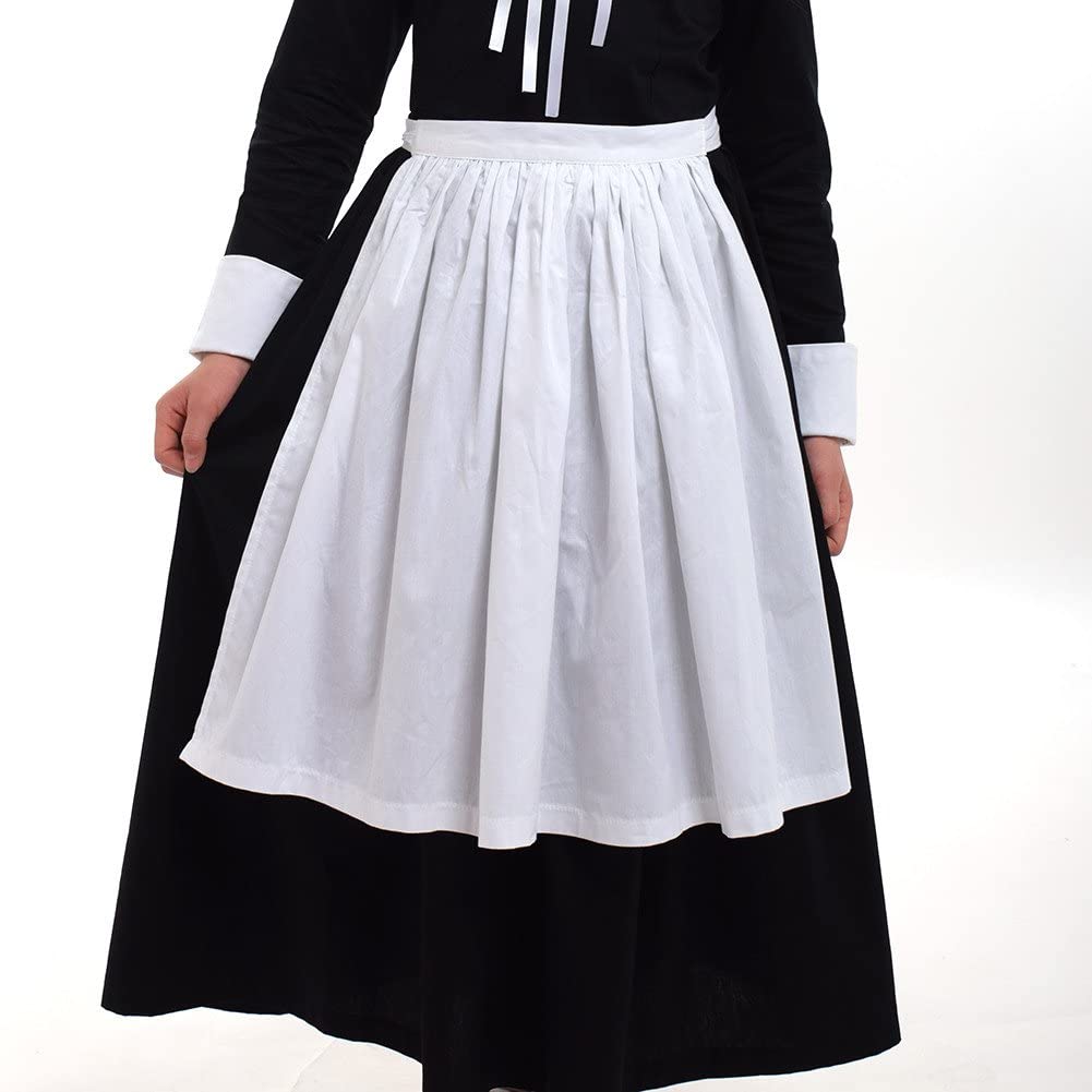 GRACEART Puritan Costume Pilgrim Fancy Dress 99.99% Cotton, White, XXL - Image 2