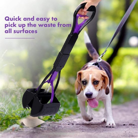 Portable Pet Pooper Scooper for Dogs and Cats, Foldable Dog Poop Scooper for Grass with Long Handle, High Strength Material and Professional Ergonomic Design, Foldable Dog Poop Waste Pick Up Rake - Image 2