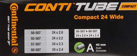 Continental Compact 24 Wide Bicycle Inner Tube - Image 2