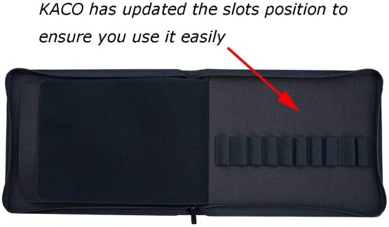 20 Slots KACO Fountain Pen Case Black, Waterproof Canvas Pen Holder Display Pouch Bag - Image 2