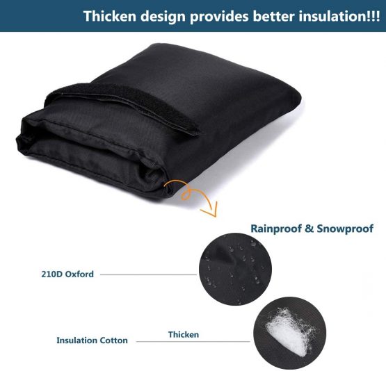 AUGOLA Outside Tap Cover for Winter, 2Pcs Tap Cosy Cover Thickened Outdoor Tap Cover Jacket Insulated Protector From Freezing Waterproof - Black - Image 3