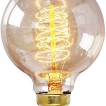 ONEPRE Vintage Edison Light Bulb G80 BC B22 Bayonet 60W Dimmable Retro Filament Light Bulb Spiral Globe Style Warm White