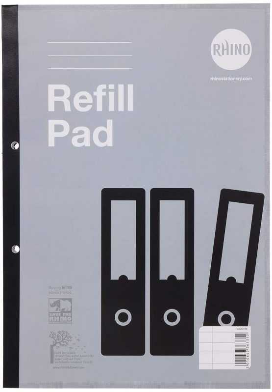 Varsity A4 8mm 400 Page Ruled/Margin Refill Pad, V4DCFM-0 - Image 2