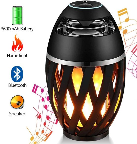 Ksera Bluetooth Outdoor Speakers Waterproof with Flickering Candle