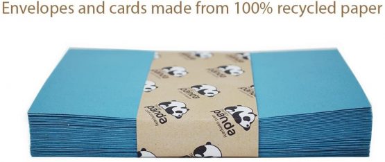 20 Eco-Friendly Blank Landscape Greeting Cards with Recycled Blue Envelopes - Image 4