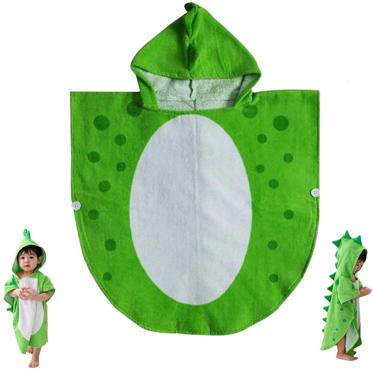 Children Bath Towel Baby Bathrobe Cotton Dinosaur Pattern Kids Robe ...