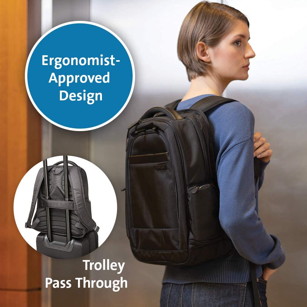 Kensington Contour 2.0 Executive - Notebook carrying backpack - 14", Black, Up to 14 Inch Laptops - Image 2