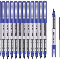 Rollerball Pen, Surcotto 0.5mm Blue Gel Pens Smooth Ballpoint Pen Quick-Drying Liquid Ink Rollerball Pens - Pack of 12
