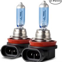 DZG - H8 Halogen Bulbs - 12V 35W Super White Headlight Lamps 5500K Fog Light DRL Angel Eye Bulb, 2 Pieces