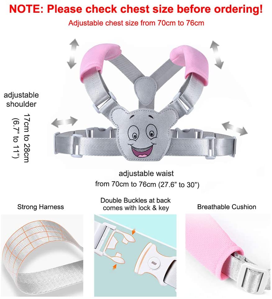 SMBOX Baby Reins Walking Backpack Harness for Toddlers Kids, Children 3-in-1 - Image 3