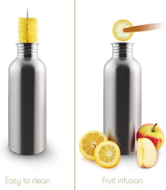 Single wall Stainless Steel Water Bottle | 750 ml Water Bottle | Eco Friendly Reusable Bottle | Campfire Proof | Plastic Free and Leakproof metal water bottle | 750 ml Eco Water Bottle | Bambaw - Image 2