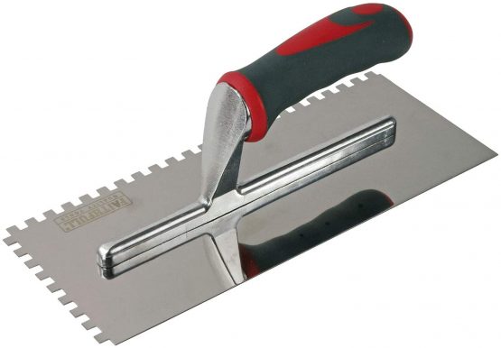 Faithfull SGTNOT6SS Soft Grip Notched Trowel Stainless Steel 11 x 4 1/2-inch