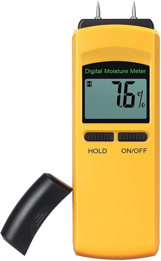 Neoteck Moisture Meter 4 Pin Digital Moisture Meter Damp Detector Humidity Tester for Wood Wall Concrete Plaster Brick Caravans Boats and Other Materials