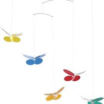 Flensted Mobiles Butterflies Mobile, Steel, Multi-Colour, 68 x 45 cm