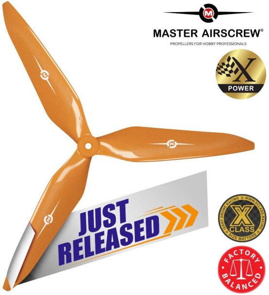Master Airscrew 3X Power 13x12 Propeller R Orange (CW Rotation) - Image 2
