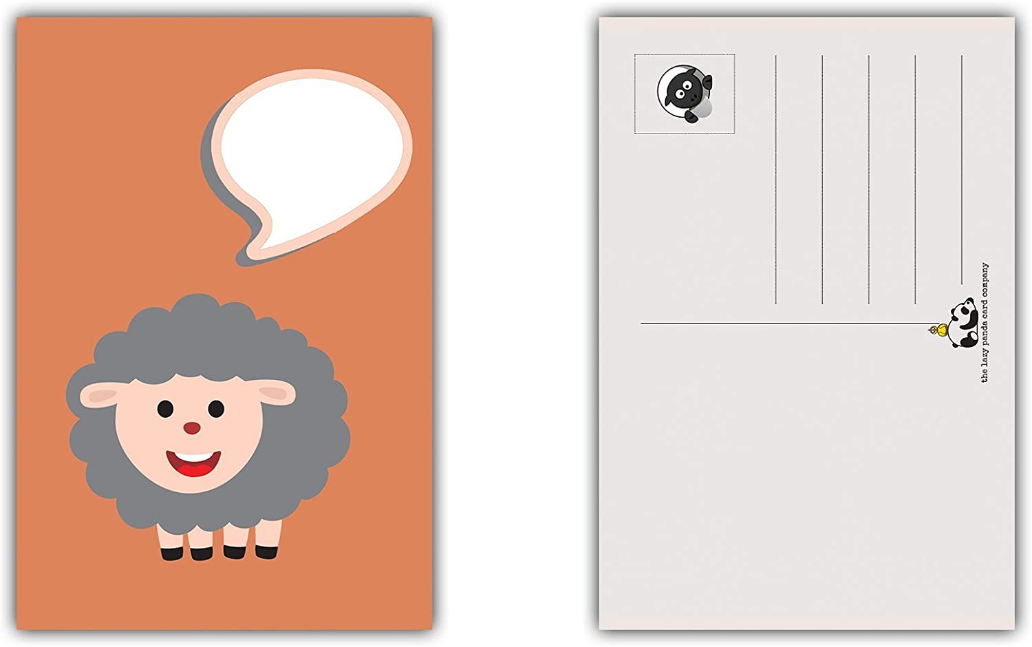Set of 28 Animal Speech Bubble Postcards - Great for a Custom Message or Reward Postcards, orange|beige|green|grey - Image 2